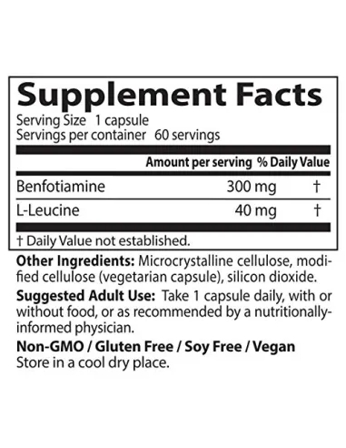 BodyNutrition | Benfotiamine 300mg 60 vcaps Doctor's Best