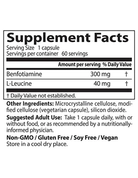 BodyNutrition | Benfotiamine 300mg 60 vcaps Doctor's Best