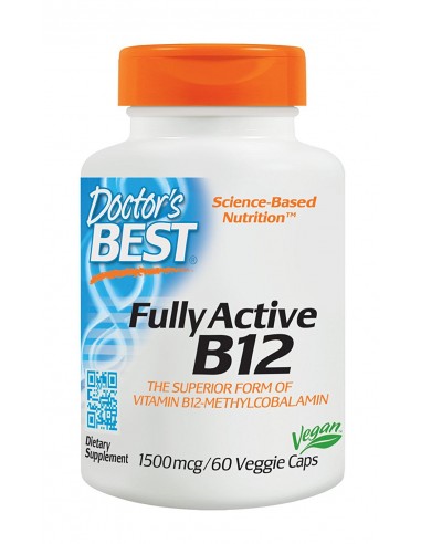 Best Fully Active B12 1500mcg 60 vcaps de Doctor's Best | Body Nutrition (FR)