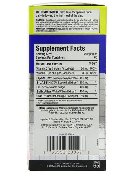 Advanced AllFlex (60 caps) von AllMax Nutrition | Body Nutrition (DE)