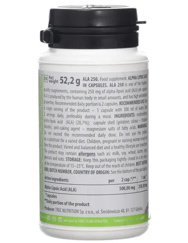 ALA 250 - 60 caps by Trec Nutrition | Body Nutrition (EN)