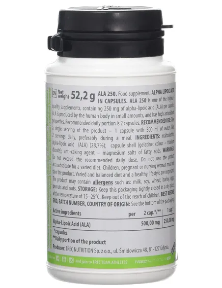 ALA 250 - 60 caps by Trec Nutrition | Body Nutrition (EN)