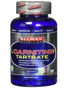 L-Carnitine + Tartrate (120 caps) de AllMax Nutrition | Body Nutrition (FR)