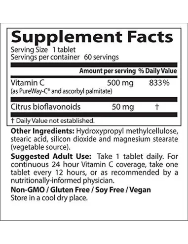 BodyNutrition | 12-Hour Vitamin C with PureWay-C 60 tabs Doctor's Best