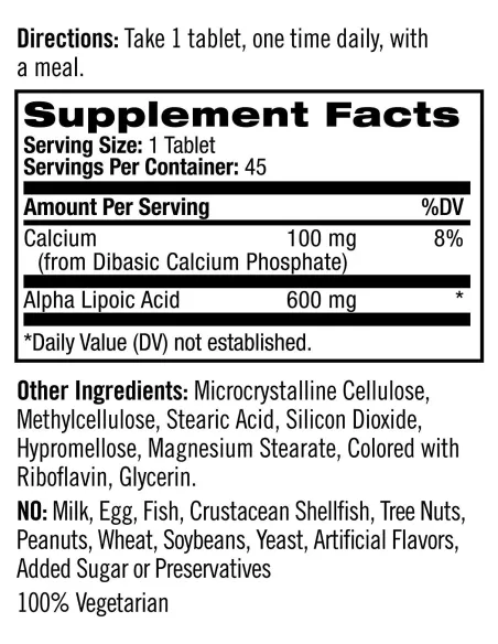 BodyNutrition | Alpha Lipoic Acid Time Release Natrol