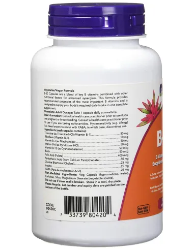NOW Foods Vitamin B-50 | Body Nutrition (ES)