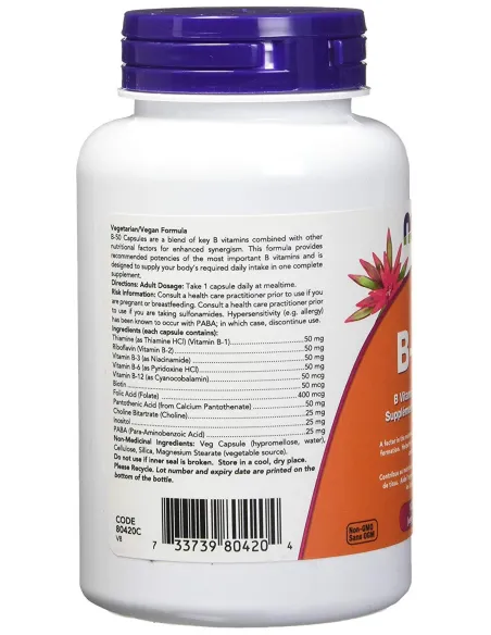 NOW Foods Vitamin B-50 | Body Nutrition (ES)