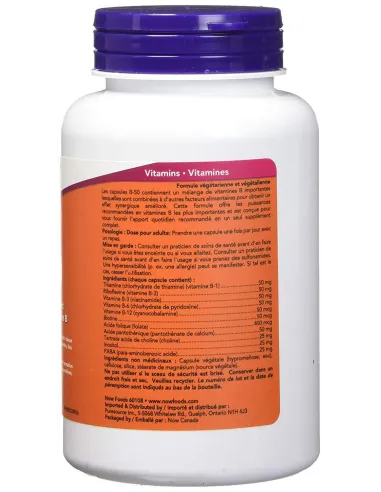 NOW Foods Vitamin B-50 | Body Nutrition (ES)