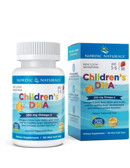 Children's DHA 250mg Omega (90 gels) by Nordic Naturals | Body Nutrition (EN)