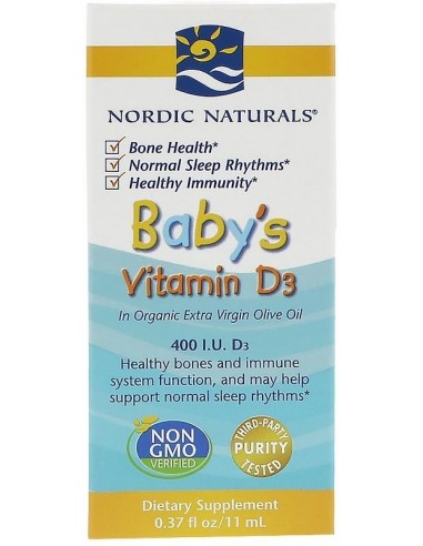 Baby's Vitamin D3 400 IU by Nordic Naturals - BodyNutrition