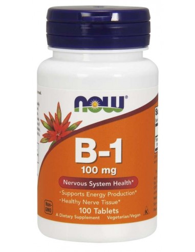Vitamin B-1 Thiamine 100mg de NOW Foods | Body Nutrition (FR)