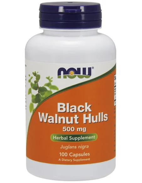 NOW Foods Black Walnut Hulls 500mg | Body Nutrition (ES)
