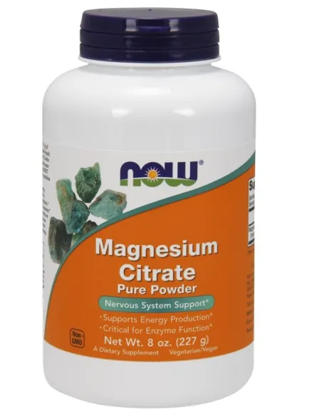 Magnesium Citrate Pure Powder de NOW Foods | Body Nutrition (FR)