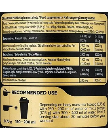 Shaaboom Pump (385 g) di Kevin Levrone | Body Nutrition (EN)