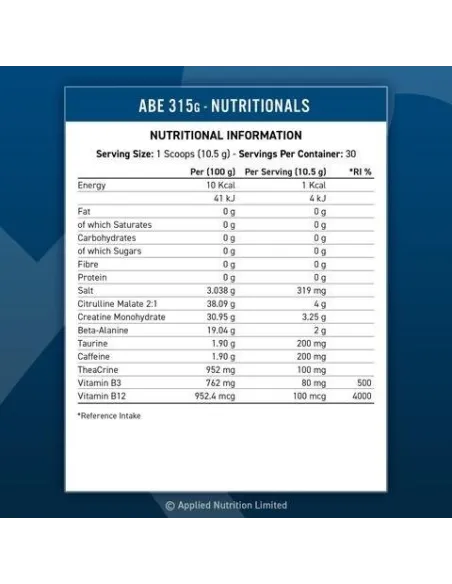 BodyNutrition | A.B.E Ultimate Pre (315g) Applied Nutrition