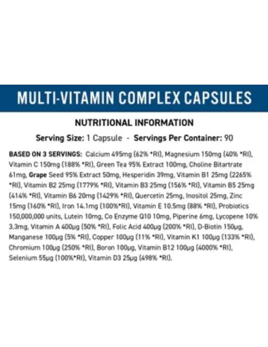 Complesso multivitaminico (90 caps) di Applied Nutrition | Body Nutrition (EN)