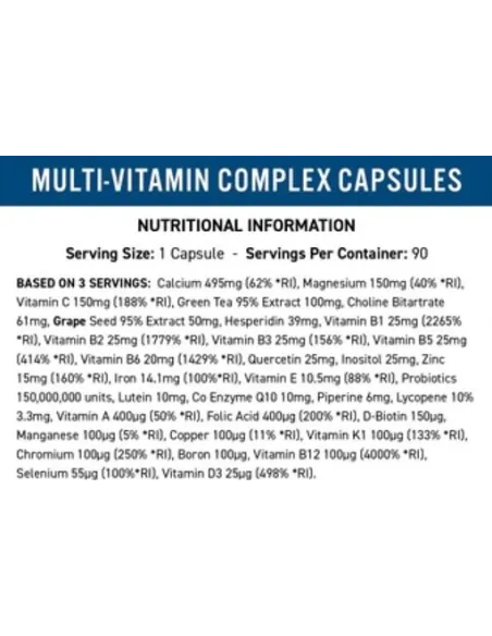 Complesso multivitaminico (90 caps) di Applied Nutrition | Body Nutrition (EN)