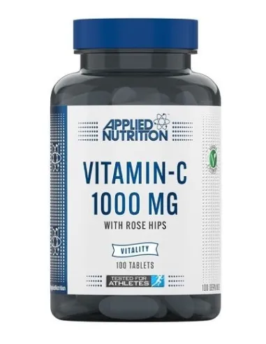 Vitamina-C 1000mg +fiocchi di rosa (100 compresse) da Applied Nutrition | Body Nutrition (EN)