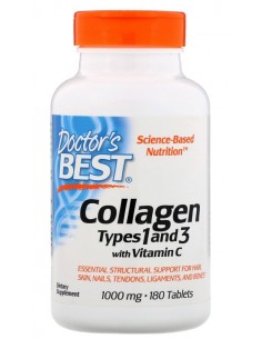 Doctor's Best Collagen Types 1 and 3 with Vitamin C 1000mg (180 tabs) | Body Nutrition (ES)