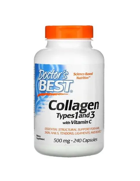 BodyNutrition | Collagen Types 1 and 3 with Vitamin C 500mg (240 caps) Doctor's Best