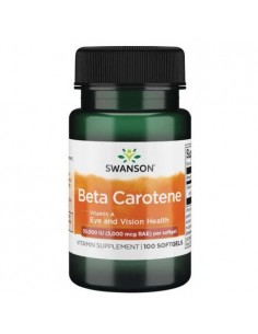 Beta-Carotene (Vitamin A) 10 000 IU - 100 softgels by Swanson | Body Nutrition (EN)