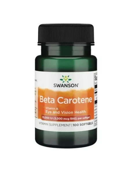 Beta-Carotene (Vitamin A) 10 000 IU - 100 softgels by Swanson | Body Nutrition (EN)