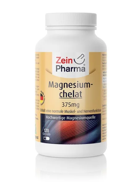 BodyNutrition | Magnesium Chelate 375mg (120 caps) Zein Pharma