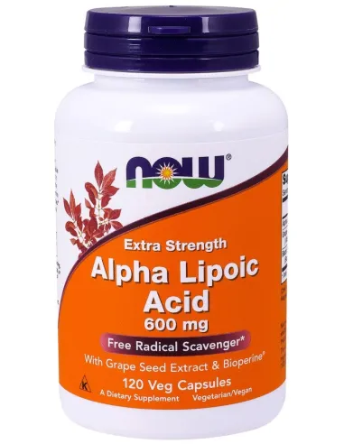 BodyNutrition | Alpha Lipoic Acid with Grape Seed Extract & Bioperine NOW Foods
