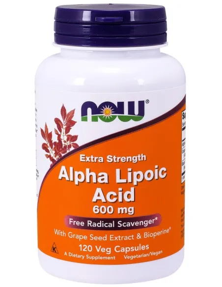 BodyNutrition | Alpha Lipoic Acid with Grape Seed Extract & Bioperine NOW Foods