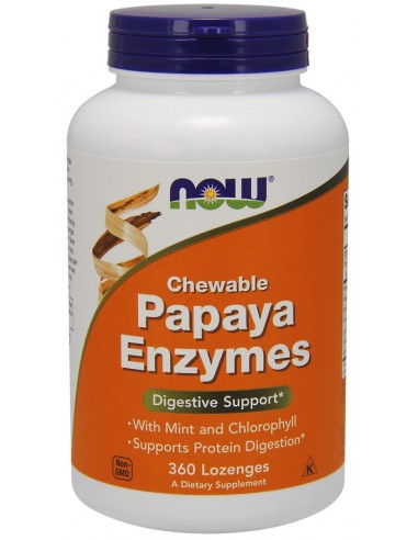 BodyNutrition | Papaya Enzyme Chewable NOW Foods