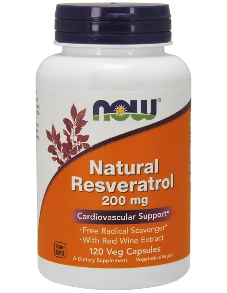Natural Resveratrol with Red Wine Extract de NOW Foods | Body Nutrition (FR)