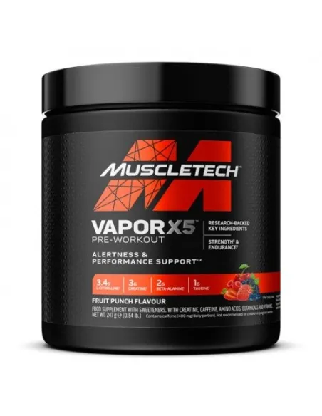 Vapor X5 Pre-Workout (250g) de Muscletech | Body Nutrition (FR)
