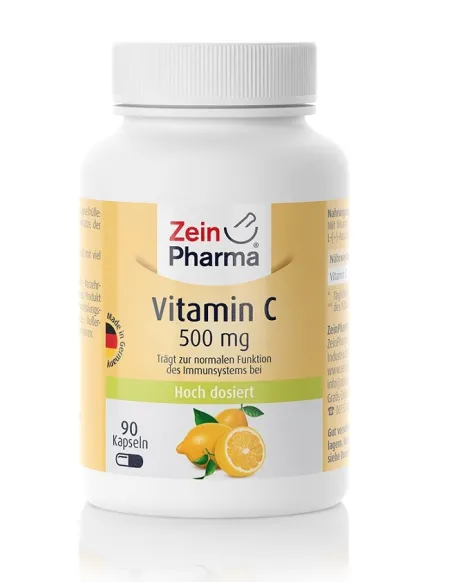 Vitamin C 500mg (90 caps) de Zein Pharma | Body Nutrition (FR)