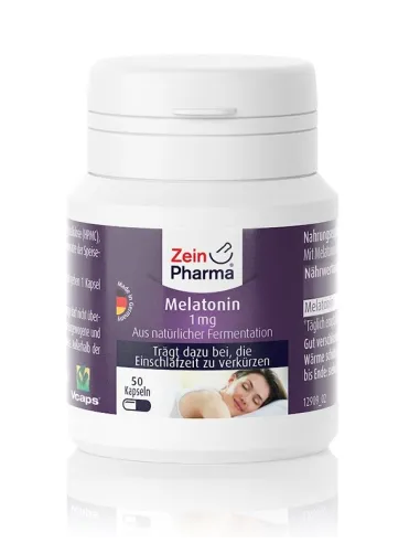 BodyNutrition | Melatonin 1mg (50 caps) Zein Pharma