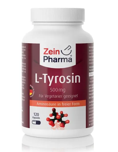 L-Tyrosine 500mg (120 caps) de Zein Pharma | Body Nutrition (FR)