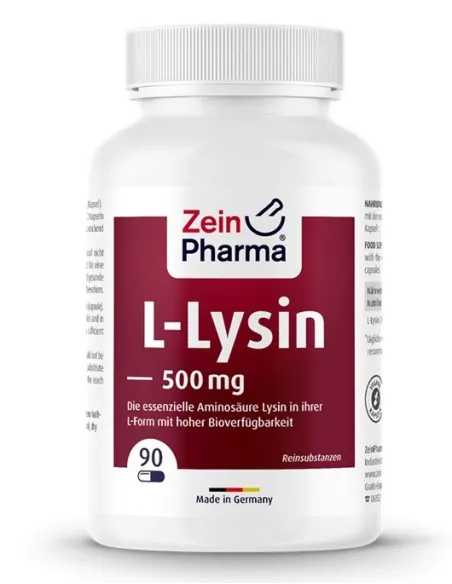 BodyNutrition | L-Lysine 500mg (90 vcaps) Zein Pharma