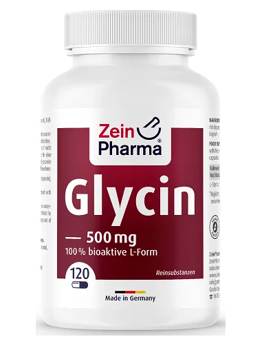 L-Glycine 500mg (120 caps) de Zein Pharma | Body Nutrition (FR)