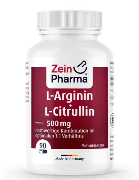 L-Arginine + L-Citrulline 500mg (90 caps) by Zein Pharma | Body Nutrition (EN)
