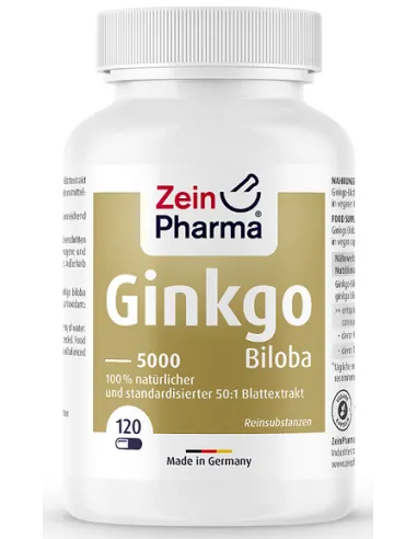 Zein Pharma Ginkgo Biloba 5000 100mg (120 caps) | Body Nutrition (ES)