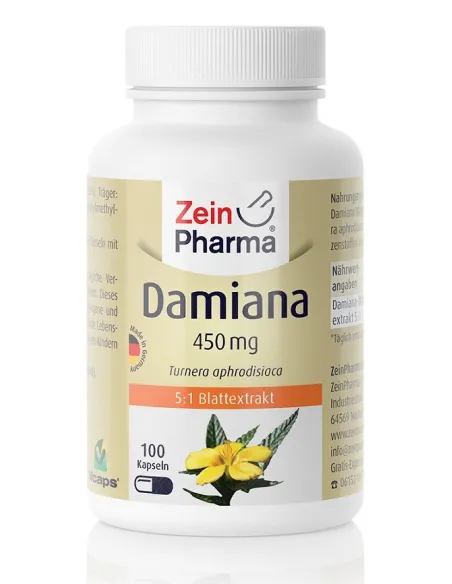 Damiana 450mg (100 caps) de Zein Pharma | Body Nutrition (FR)