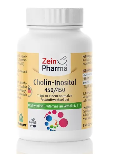 Choline-Inositol 450/450mg (60 gélules) de Zein Pharma | Body Nutrition (FR)