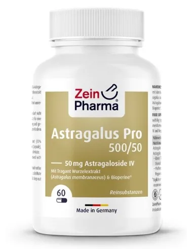 Astragalus Pro 500/50 50mg Astragaloside IV (60 vcaps) de Zein Pharma | Body Nutrition (FR)