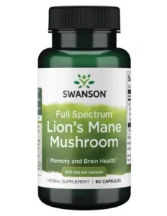 BodyNutrition | Lion's Mane Mushroom 500mg Full Spectrum Swanson