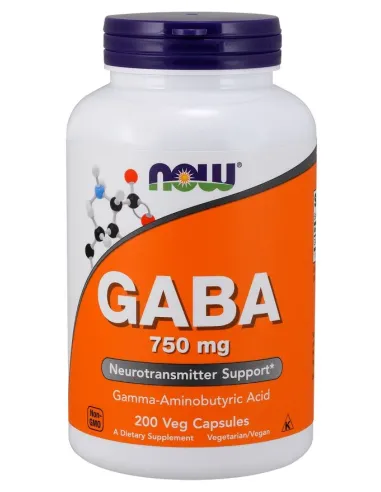 BodyNutrition | GABA 750mg (200 vcaps) NOW Foods