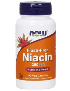 NOW Foods Niacin Flush-Free 250mg (90 vcaps) | Body Nutrition (ES)