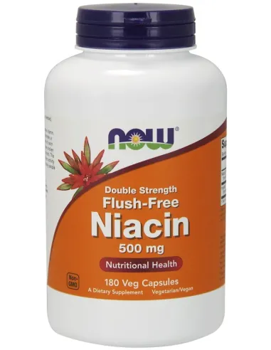 BodyNutrition | Niacin Flush-Free 500mg (180 vcaps) NOW Foods
