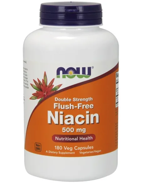 BodyNutrition | Niacin Flush-Free 500mg (180 vcaps) NOW Foods