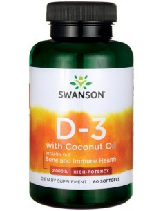 Vitamin D-3 with Coconut Oil 2000 IU von Swanson | Body Nutrition (DE)