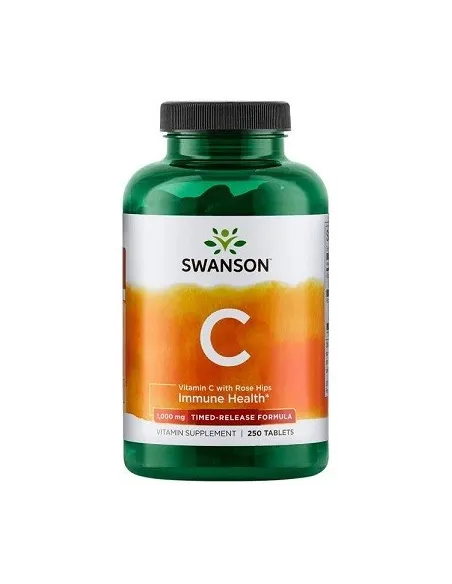 Vitamin C with Rose Hips Extract (250 tabs) by Swanson | Body Nutrition (EN)