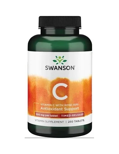 Vitamin C with Rose Hips (250 tabs) by Swanson | Body Nutrition (EN)